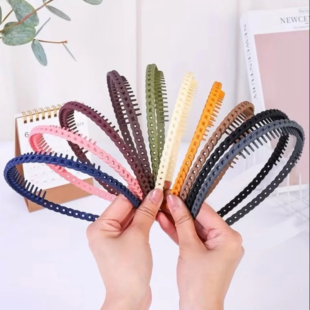🔴 5 for $10 ONE Beige Toothed Headband Braided Design Hair Accessory
